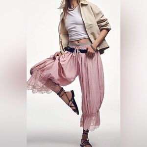Free People Forever Young Bloomer Pants PINK small NWOT